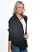 Black Sweater Knit Kimono Wrap