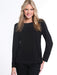 Black Scoop Neck Knit Top