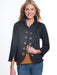 Black Denim Grommet Fringe Jacket