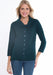 Teal Cowl Neck Novelty Knit Top