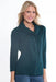 Teal Cowl Neck Novelty Knit Top