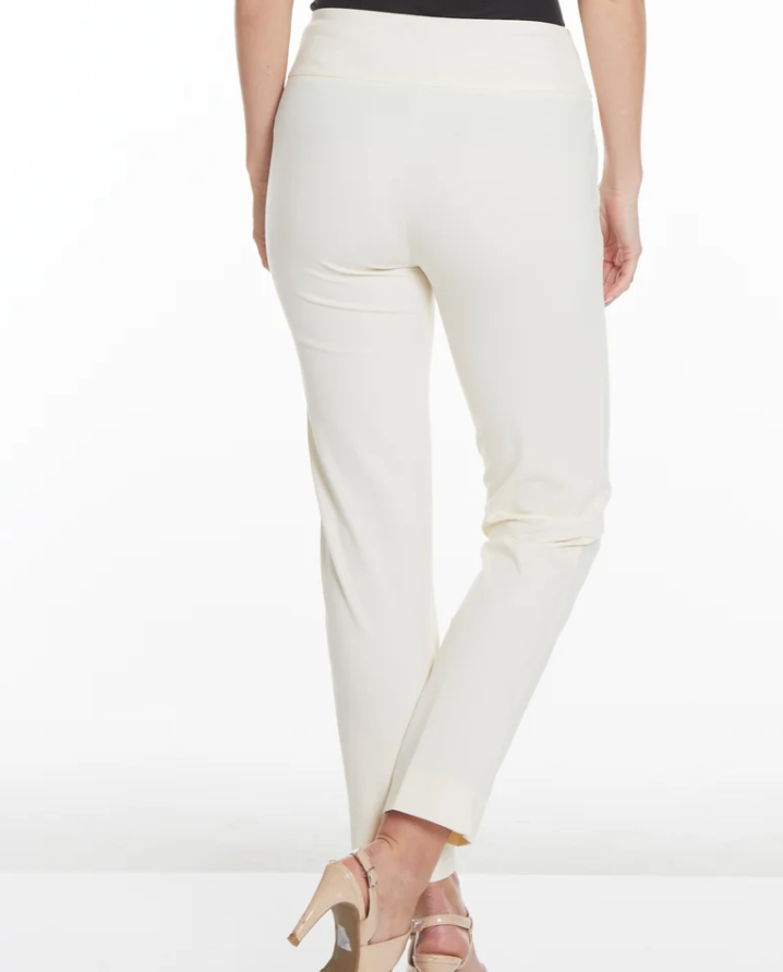 Winter White Knit Ankle Pant 29"