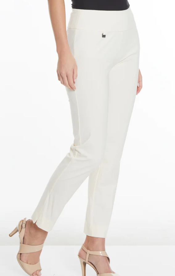 Winter White Knit Ankle Pant 29"