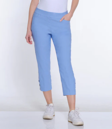 Cornflower Fine Line Twill Crop Pant