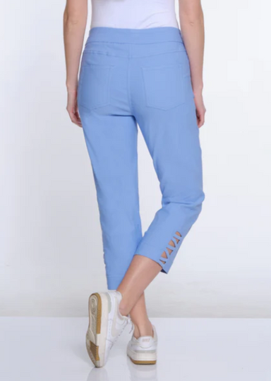 Cornflower Fine Line Twill Crop Pant