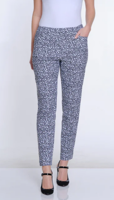 Ditzy Floral Print Twill Ankle Pant