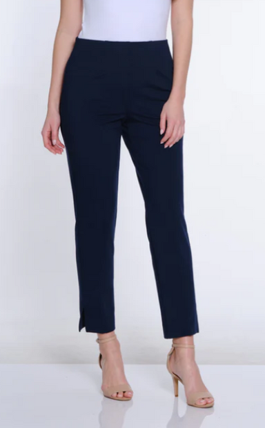 Navy French Terry Knit Ankle Pant