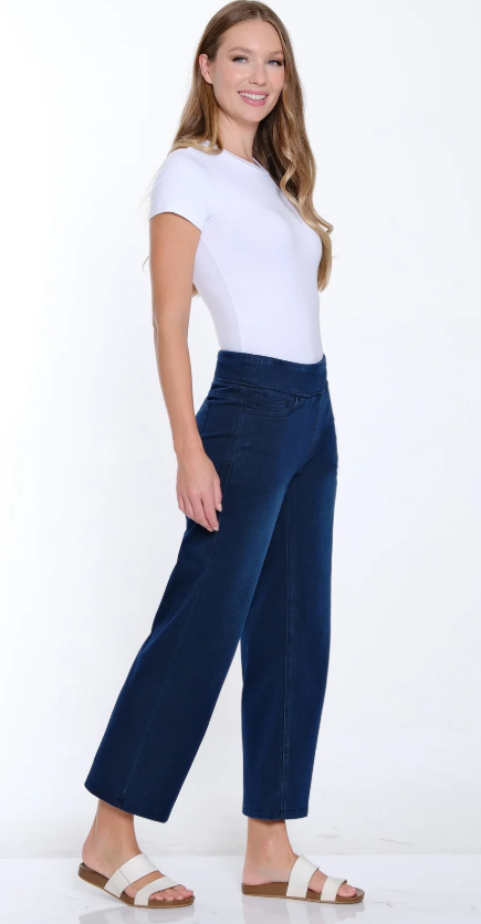 Midnight Wide Leg Denim Jeans