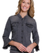 Flounce Sleeve Denim Jacket