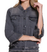 Flounce Sleeve Denim Jacket
