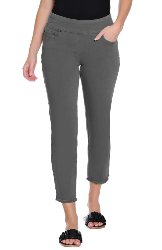 Fringe Hem Ankle Jean 27" Inseam