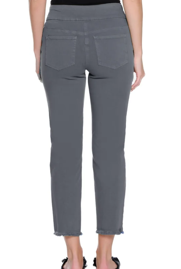 Fringe Hem Ankle Jean 27" Inseam