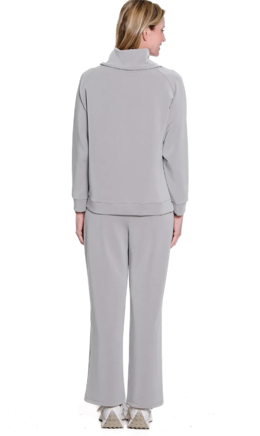 Petite Grey Cowl Neck Top