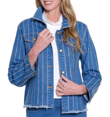 Crystal Embellished Denim Jacket