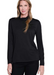 Black Mock Neck Knit Top