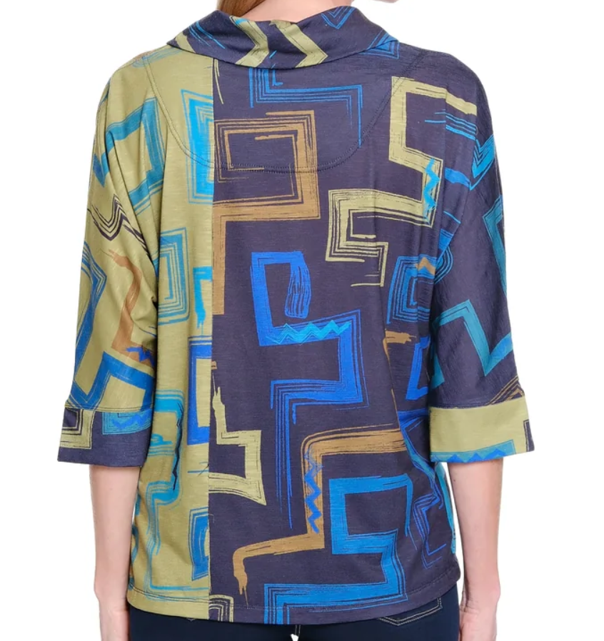 Dolman Sleeve Drape Neck Top