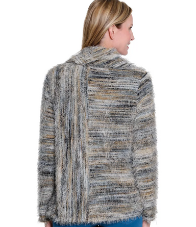 Striped Feather Yarn Sweater