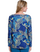 Petite Blue Paisley Print Knit Top