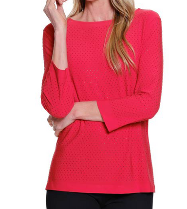 Red Heat Sealed Plus Knit Top