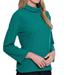 Petite Evergreen Rib Knit Mock Neck