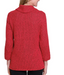 Petite Red Button Front Novelty Knit Top