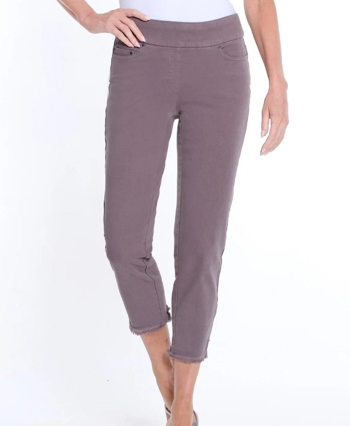 Petite Granite Fringed Jeans 27"