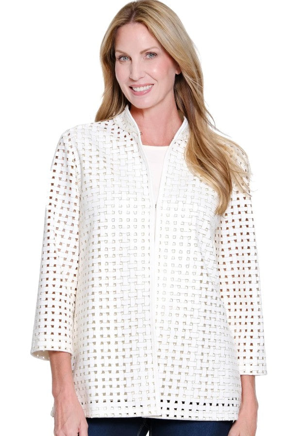 Petite Soft White Faux Suede Jacket