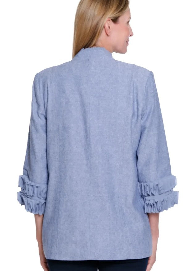 Petite Chambray Linen Blend Jacket