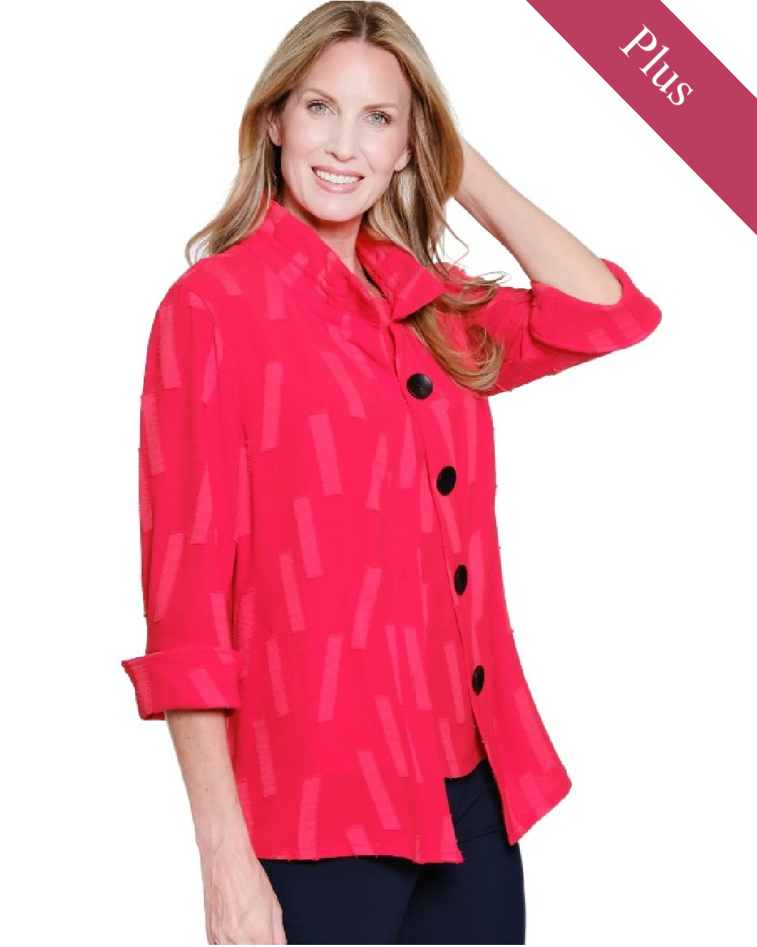 Red Hot Wire Collar Jacket & Tank Plus Sizes