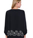 Black Embroidered Hem Top