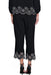Black Embroidered Hem Pant