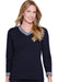 Black Contrast Trim Sweater