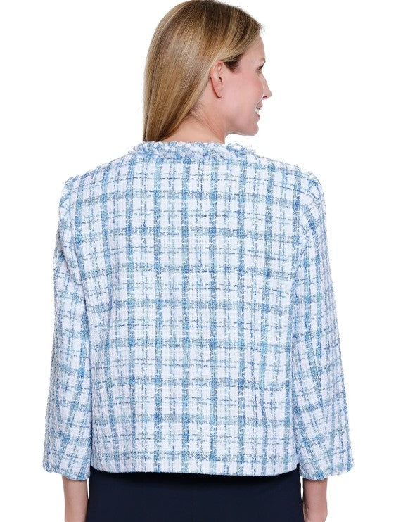 Turquoise Tweed Lined Jacket