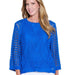 Royal Blue Open Knit Sweater