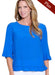 Blue Ruffle Bottom Top Plus