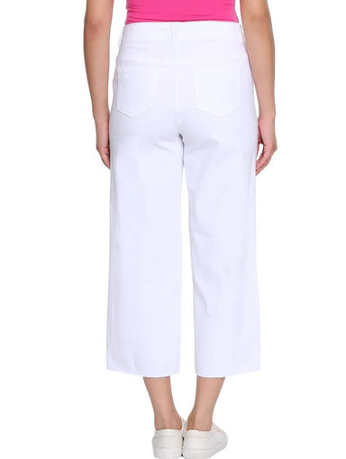 White Wide Leg Crop Jeans