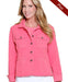 Coral Peplum Jean Jacket Plus