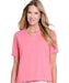Coral V-neck Top