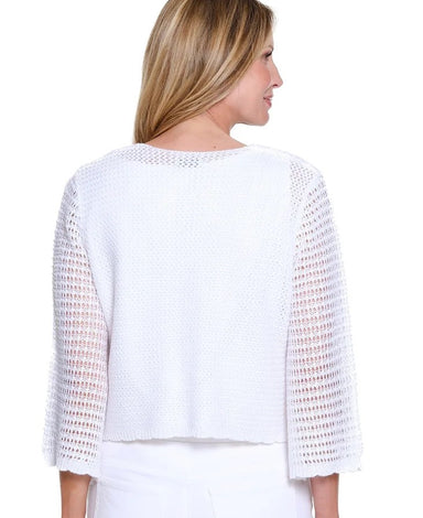 White Tie Waist Cardi