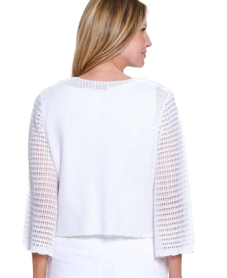 White Tie Waist Cardi