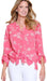 Coral Tie Waist Shirt