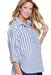 Blue Striped Button Up Shirt