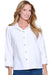 White Scalloped Button Blouse