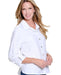White Scalloped Button Blouse