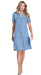 Flounce Hem Lightweight Denim Dress