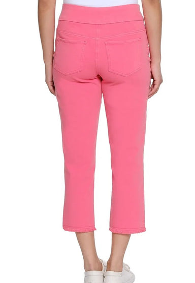 Coral Fringe Hem Crop Pant