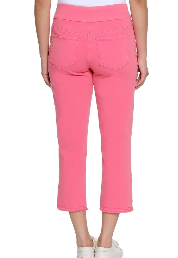Coral Fringe Hem Crop Pant