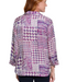 Multiples Multi Print Shimmer Blouse — Plum/Fuchsia