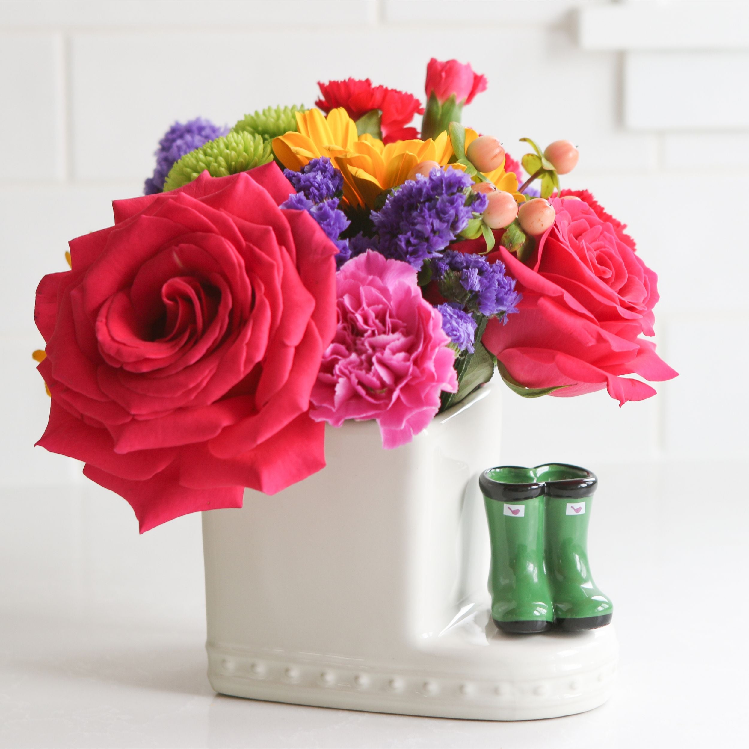 Jumpin' Puddles Green Wellies