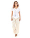 White Cotton Gauze Cap Sleeve Top